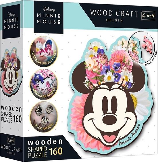 Levně TREFL Wood Craft Origin puzzle Stylová Minnie 160 dílků