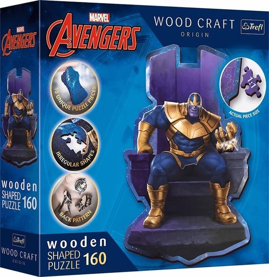 Levně TREFL Wood Craft Origin puzzle Thanos na trůnu 160 dílků