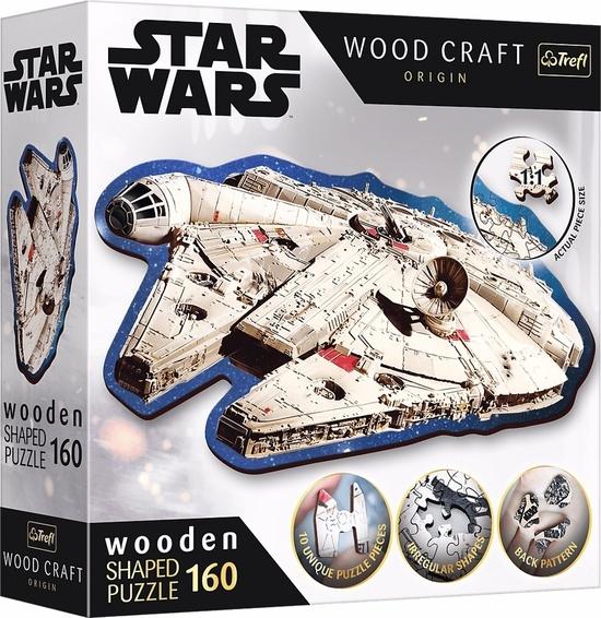 TREFL Wood Craft Origin puzzle Star Wars: Millennium Falcon 160 dílků - 20189