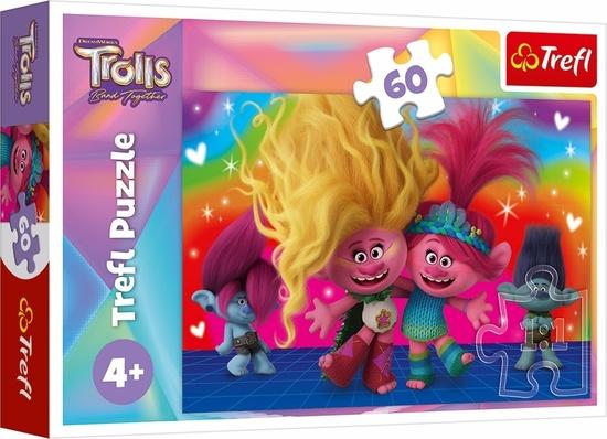 Levně TREFL Puzzle Trollové 3: Přátelští Trollové 60 dílků