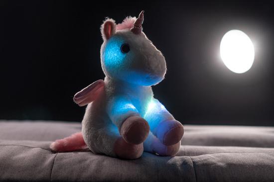 Levně TEDDIES Dětský jednorožec s křídly 38 cm