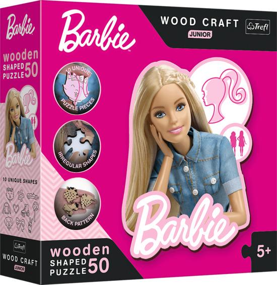 TREFL Wood Craft Junior puzzle Krásná Barbie 50 dílků - 20201