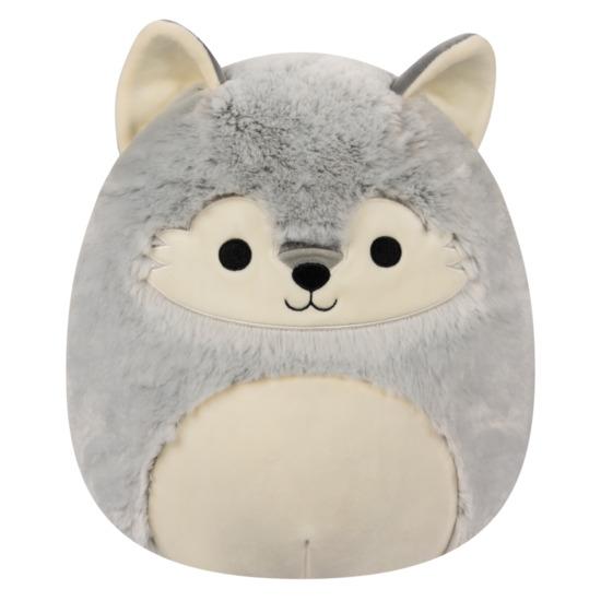 SQUISHMALLOWS Fuzz-A-Mallows Šedý vlk - Willy, 30 cm - SQCR03250-B
