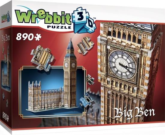 Levně WREBBIT 3D puzzle Big Ben a Westminsterský palác 890 dílků