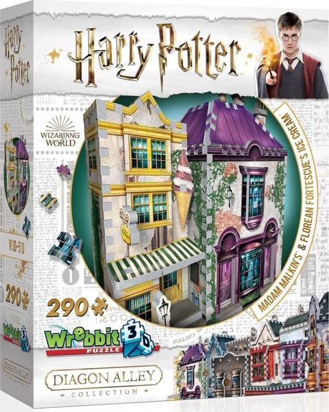 Levně Wrebbit 3D puzzle Harry Potter Madam Malkinová Oděvy pro každou příležitost a Zmrzlinářství Florea 290 ks