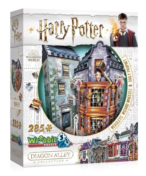 Levně Wrebbit 3D puzzle Harry Potter: Kratochvílné a kouzelnické kejkle a Denní věštec 285 ks