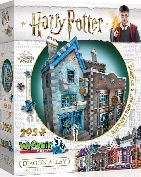 Levně Wrebbit 3D puzzle Harry Potter Obchod s hůlkami pana Olivandera a Scribbulus 295 ks