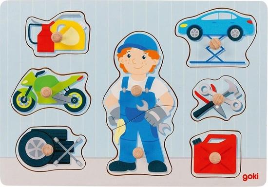 Levně Dřevěná vkládačka Automechanik