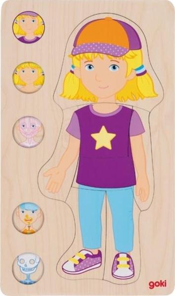 GOKI Vícevrstvé puzzle Lidské tělo Dívka - 57362