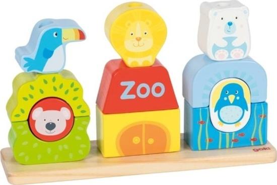 Levně Goki nasunovací hra v zoo 12 dílů