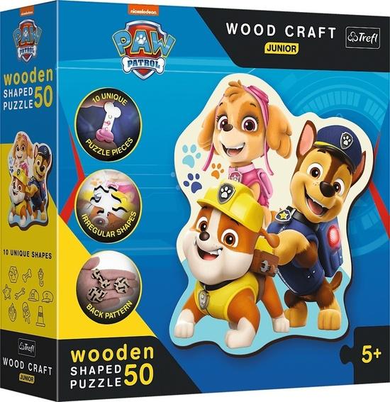 TREFL Wood Craft Junior puzzle Tlapková patrola 50 dílků - 20240