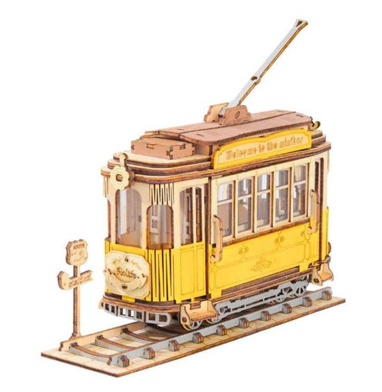 ROBOTIME Rolife 3D dřevěné puzzle Tramvaj 145 dílků - TG505