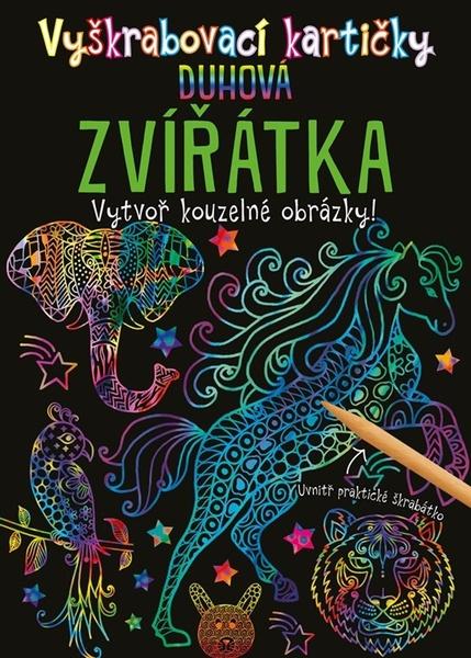 Vyškrabovací kartičky DUHOVÁ ZVÍŘÁTKA