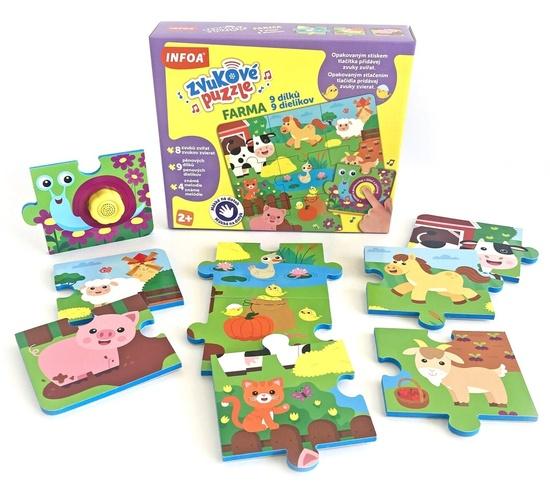 Levně Zvukové puzzle Farma 9 dílků/9 dielikov