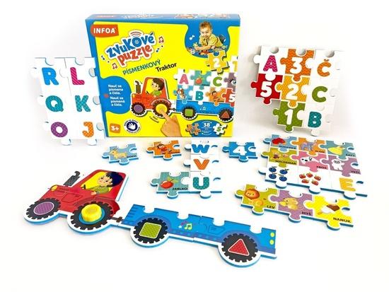 Levně Zvukové puzzle Písmenkový traktor