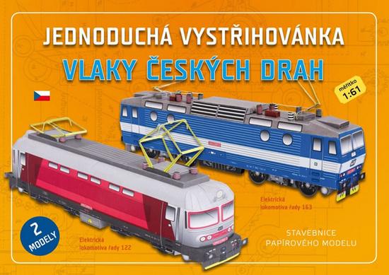 Jednoduchá vystřihovánka Vlaky českých drah