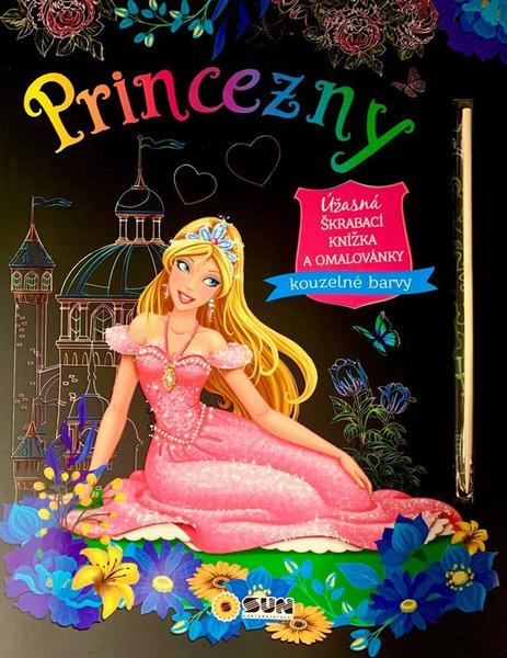 Levně Princezny Úžasná škrábací knižka a omalovánky