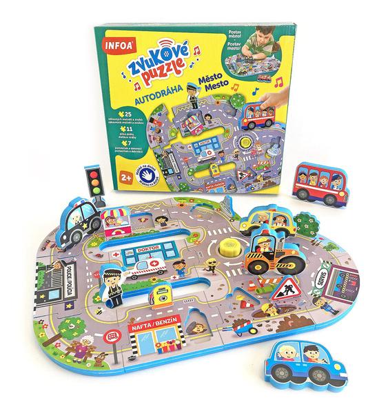 Levně Zvukové puzzle Autodráha Město/Mesto