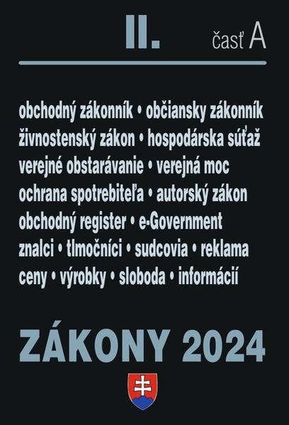 Zákony 2024 II A  Obchodné a občianske právo - 9788081622618