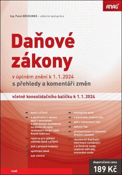 Daňové zákony v úplném znění k 1. 1. 2024 - 9788075544032