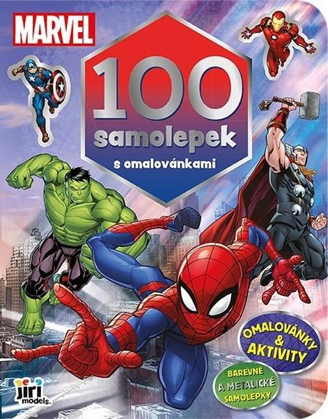 Levně 100 samolepek s omalovánkami Marvel