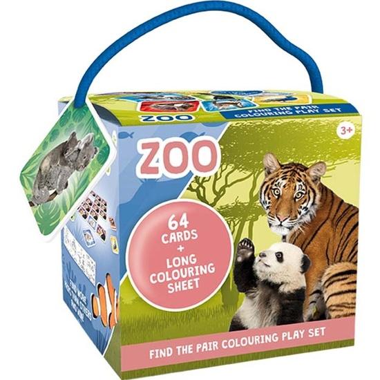 Levně Pexeso na cesty s omalovánkami Zoo