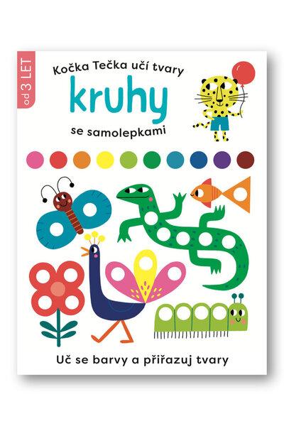 Kočka Tečka učí tvary Kruhy se samolepkami - 9788025635315