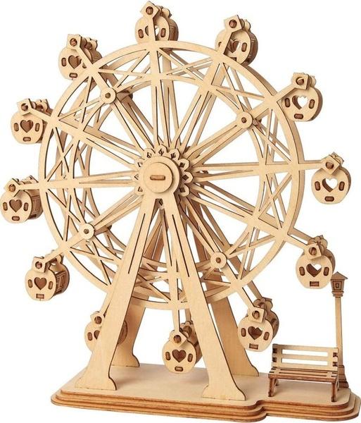 ROBOTIME Rolife 3D dřevěné puzzle Ruské kolo 120 dílků - TG401