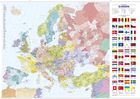 Levně Evropa nástěnná administrativní mapa