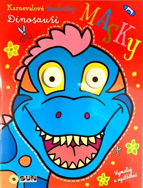 Levně Karnevalové škrabošky Masky Dinosauři