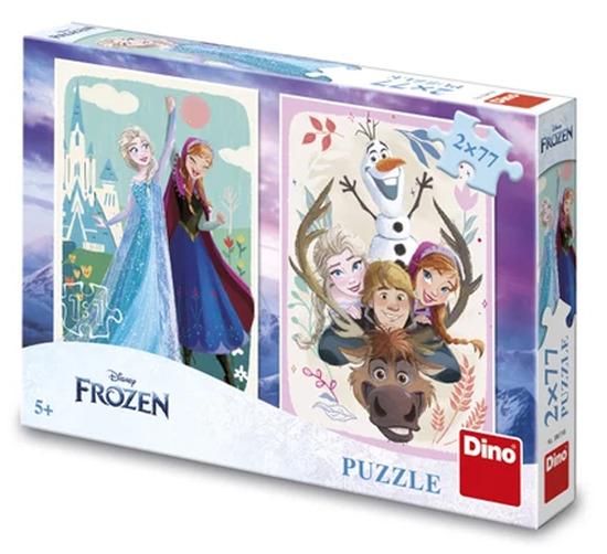 Levně DINO Ledové Království Anna a Elsa 18x26cm 2x77 dílků