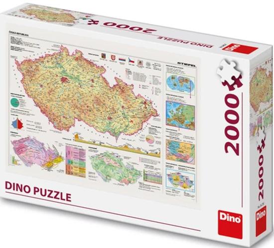 Levně Puzzle 2000 Mapy České Republiky