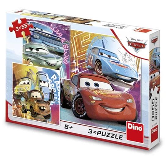 Levně Dino Auta Přátelé 3x55 dílků