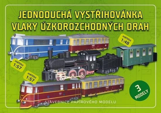 Levně Jednoduchá vystřihovánka vlaky úzkorozchodných drah