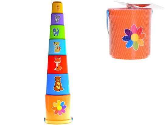 Levně Pyramida skládací kalíšky s obrázky