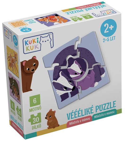 Levně Véééliké puzzle Mláďata s mámou
