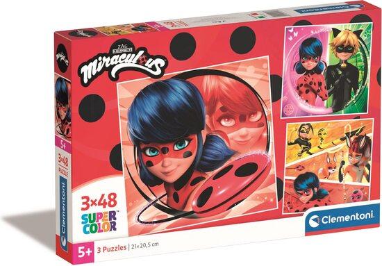CLEMENTONI Puzzle Kouzelná Beruška a Černý Kocour 3x48 dílků - 25317