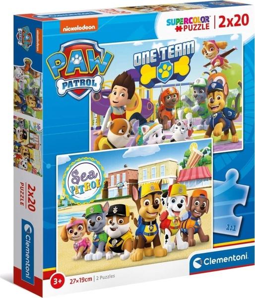 Levně CLEMENTONI Puzzle Tlapková patrola: Jsme tým 2x20 dílků