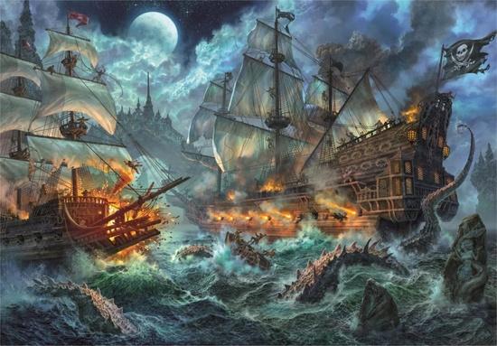 CLEMENTONI Puzzle Bitva pirátů 1000 dílků - 39777