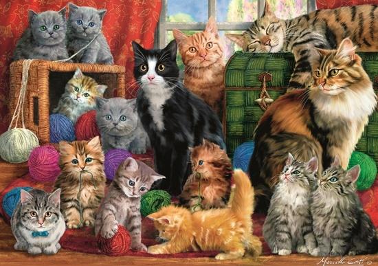 Levně TREFL Puzzle Kočičí setkání 1000 dílků