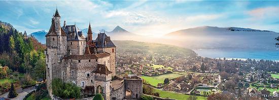 TREFL Panoramatické puzzle Hrad Menthon, Francie 1000 dílků - 29055