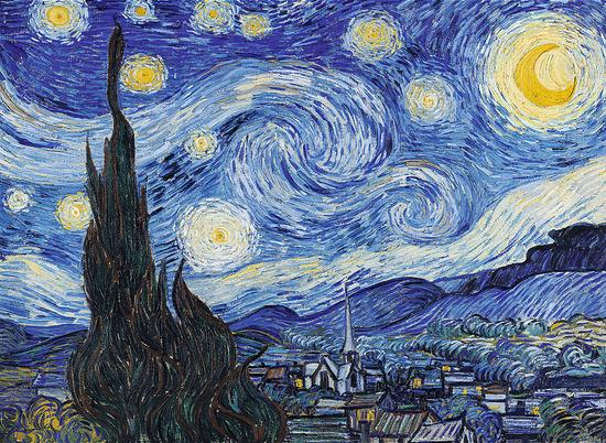 TREFL Dřevěné puzzle Art: Vincent van Gogh - Hvězdná noc 200 dílků - 20248