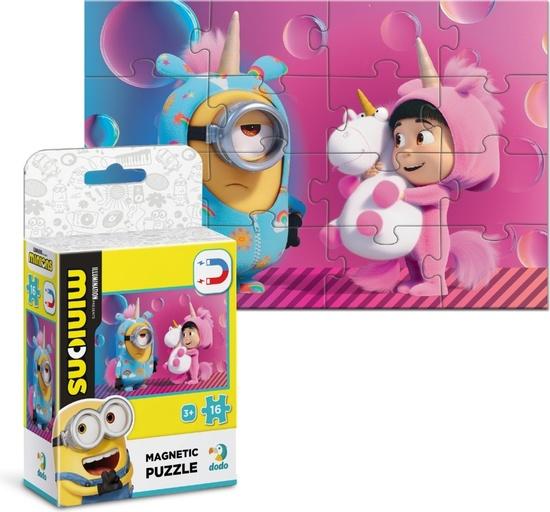 DODO Magnetické puzzle Mimoni: Jednorožci 16 dílků - 200349