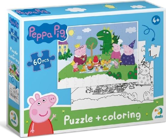 DODO Oboustranné puzzle Prasátko Peppa: Piknik 60 dílků - 200118