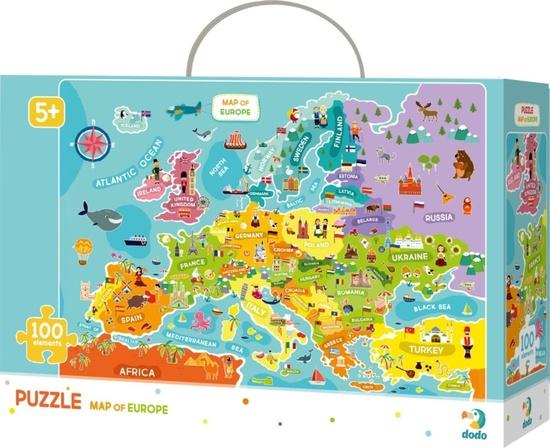 DODO Puzzle Mapa Evropy 100 dílků - 300124