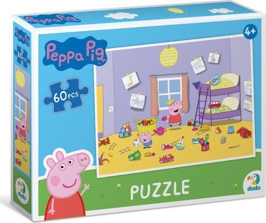 Levně DODO Puzzle Prasátko Peppa: Hrátky v pokojíčku 60 dílků