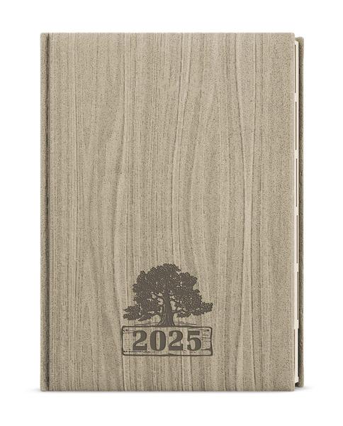 Diář 2025 denní Ctirad s výsekem A5 Wood světle hnědá