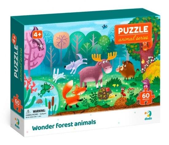 DODO Puzzle Zvířata: Podivuhodná lesní zvířata 60 dílků - 300375