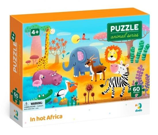 DODO Puzzle Zvířata: Vedro v Africe 60 dílků - 300376