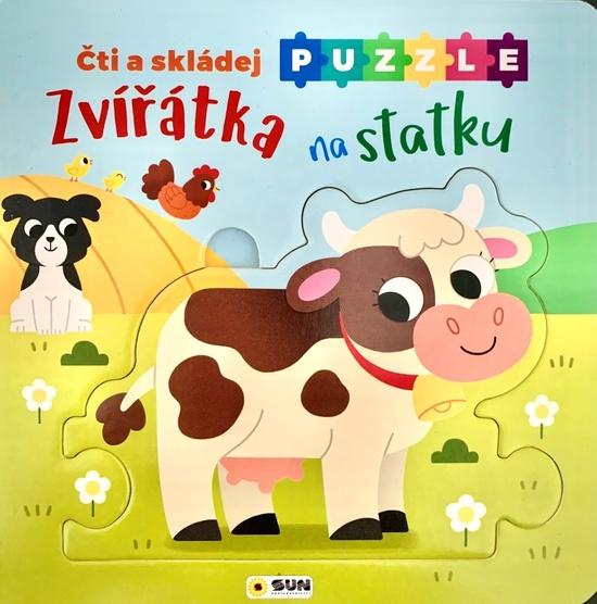 Levně Zvířátka na statku Čti a skládej puzzle